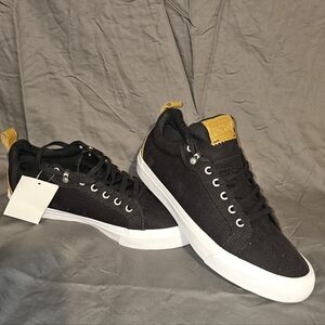 Converse Black and Yellow Low-Top Sneakers